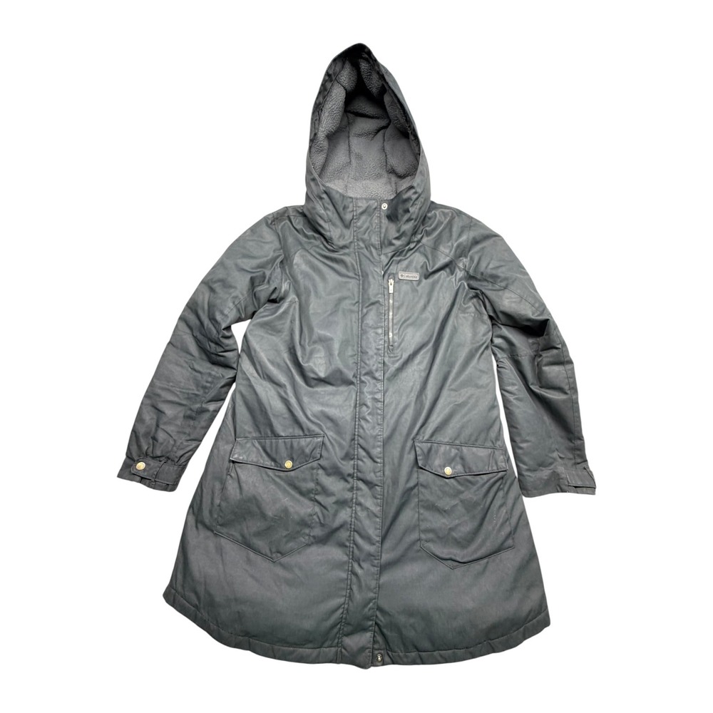 Columbia Suttle Mountain Long Insulated Jacket Dark Nocturnal Grey Women's XXL